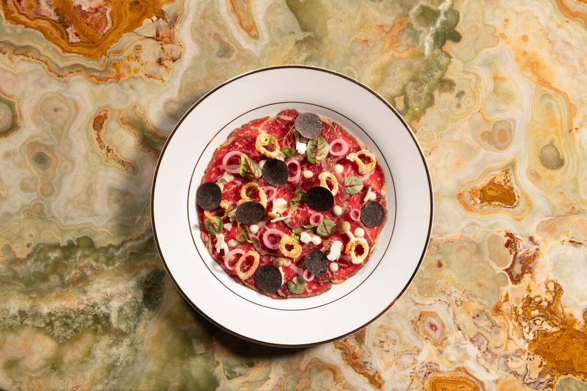 Wagyu carpaccio at Delilah, the new restaurant and supper club from Los Angeles now open in Miami.