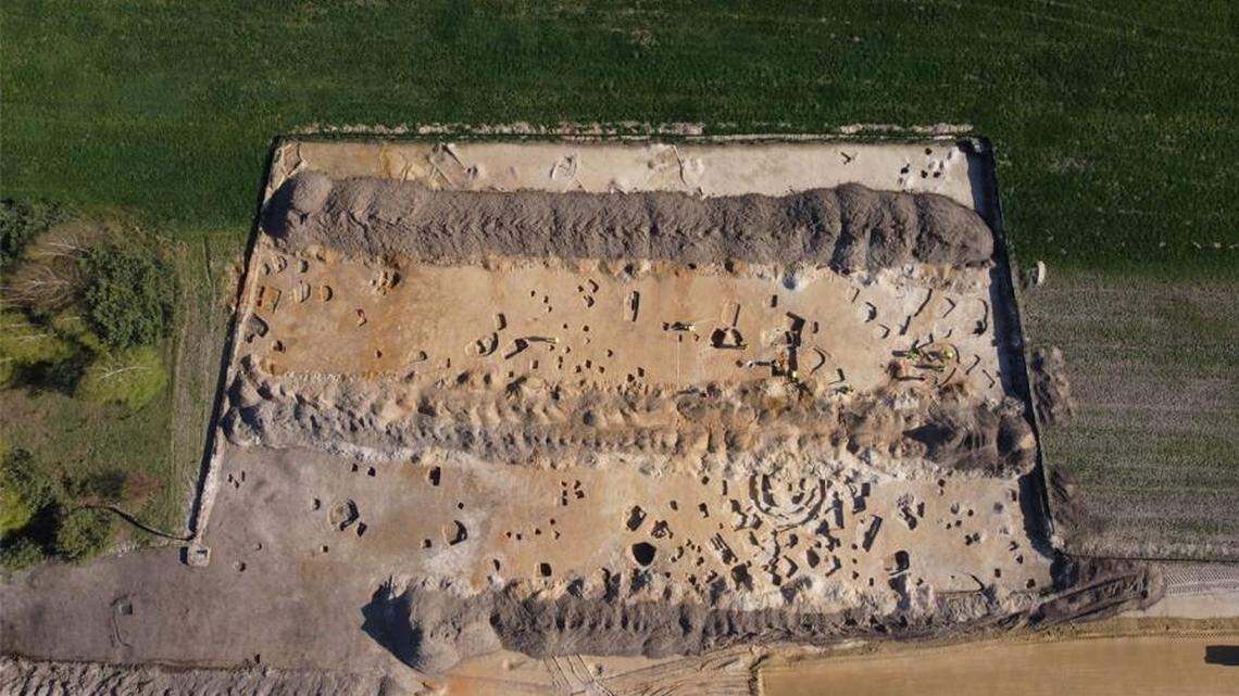 Archaeologists unearthed an ancient cremation cemetery during road construction, Poland officials said.