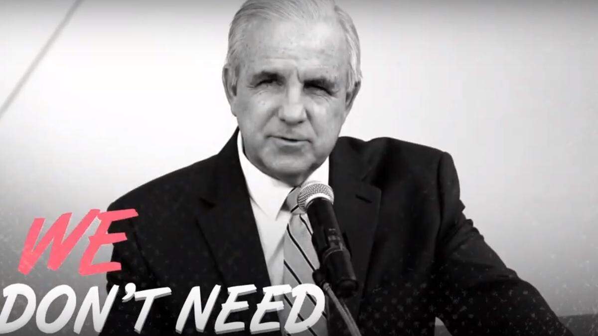 A screen grab from a Florida Democratic Party attack ad released Friday, Jan. 10, 2020, in anticipation of Miami-Dade Mayor Carlos Gimenez announcing a campaign as a Republican in Florida’s 26th congressional district.