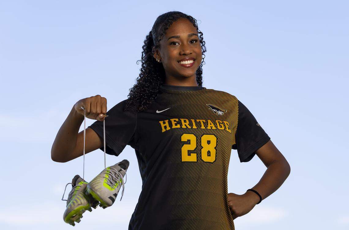 Zahira Freeman, American Heritage, Soccer. All-Broward players photographed at Brian Piccolo Sports Park on Wednesday, March 25, 2026, in Cooper City, Fla.
