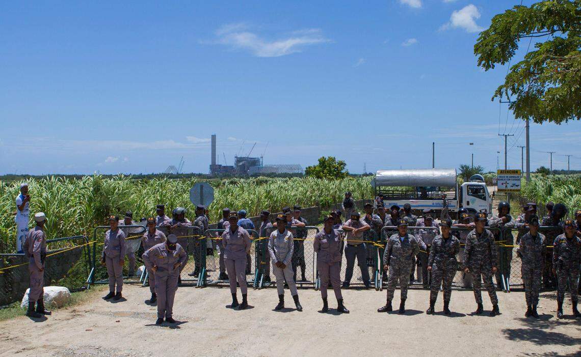 Alleged payoffs surrounding Odebrecht’s construction of the Dominican Republic’s Punta Catalina coal-fired power plant, visible in the background, stirred protests when the payments were revealed.