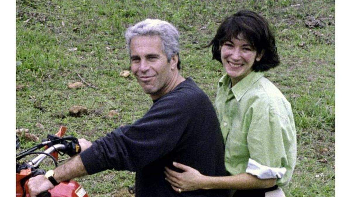 Jeffrey Epstein and Ghislaine Maxwell in a photograph introduced as evidence at her sex trafficking trial.