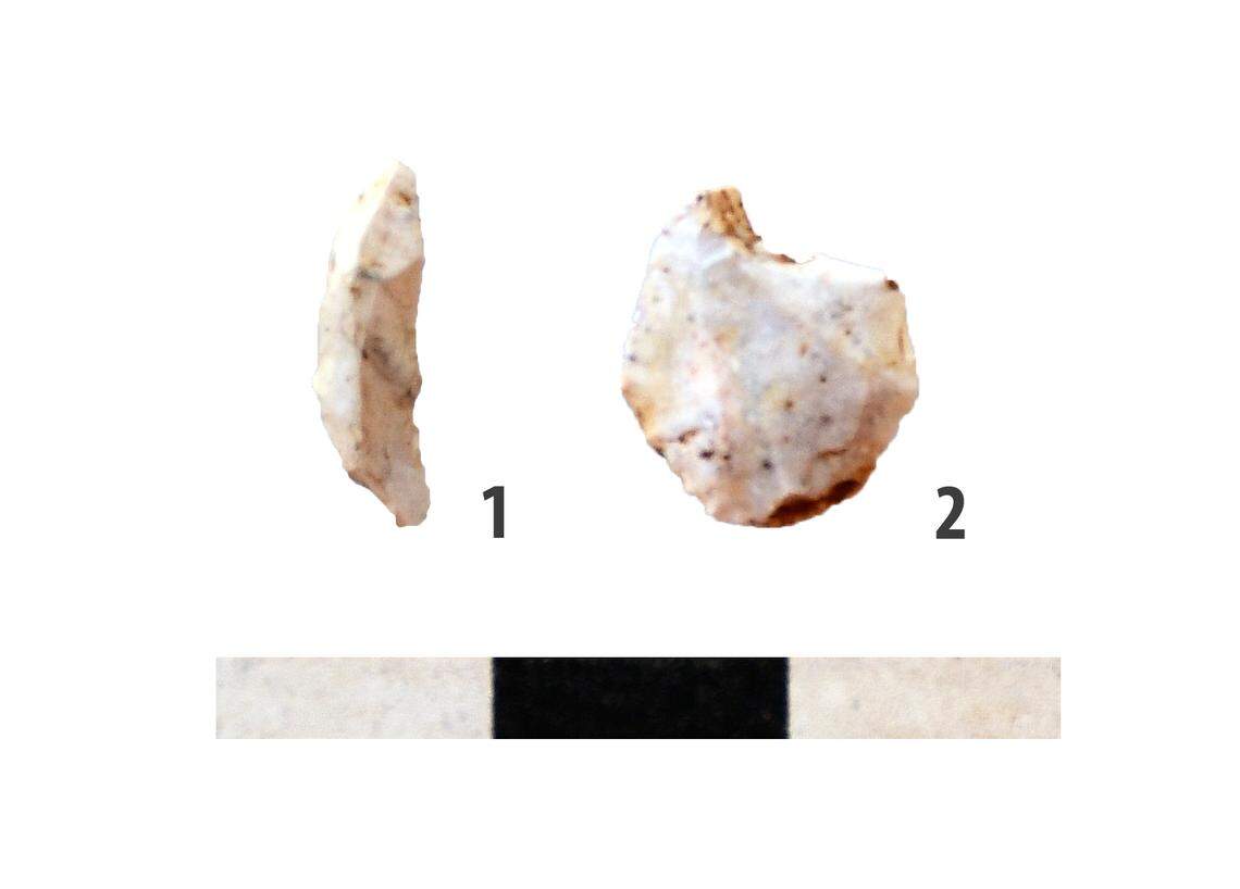 The oldest artifacts are small stones that were chipped away to make arrowheads 10,000 years ago.