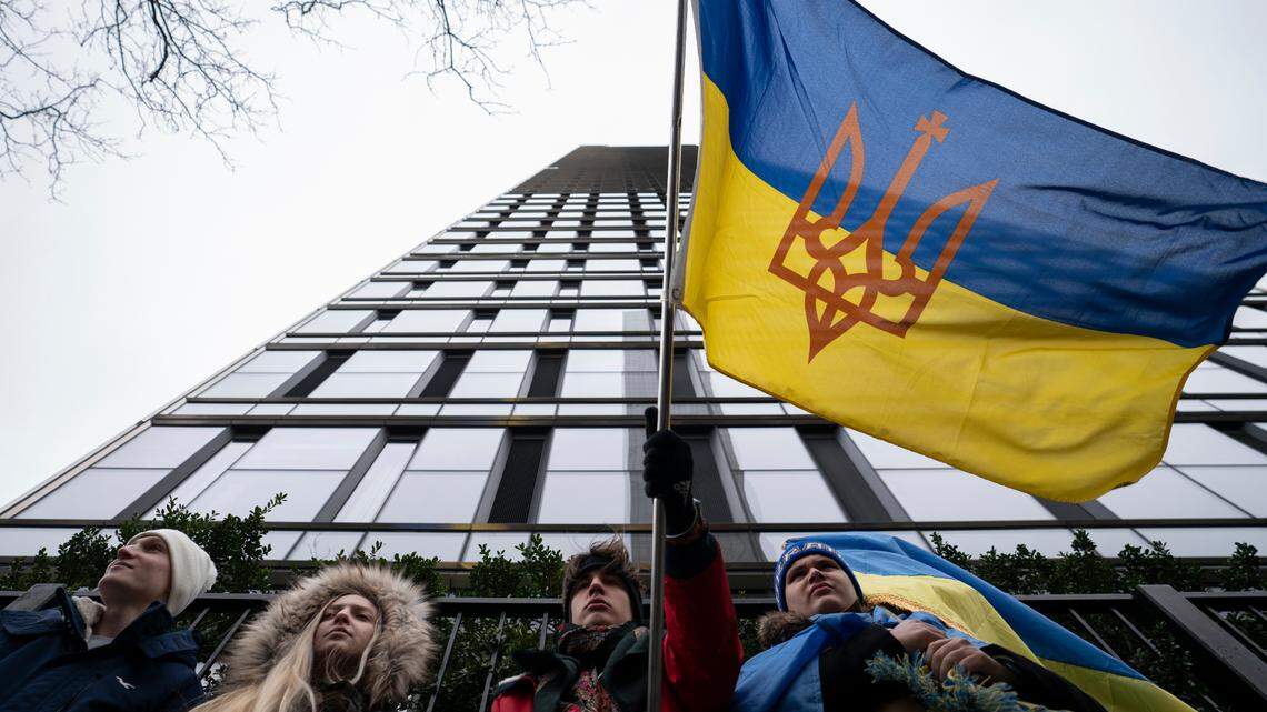 About 400 bulletproof vests donated to Ukraine by police departments were stolen from an office in Manhattan, police say.