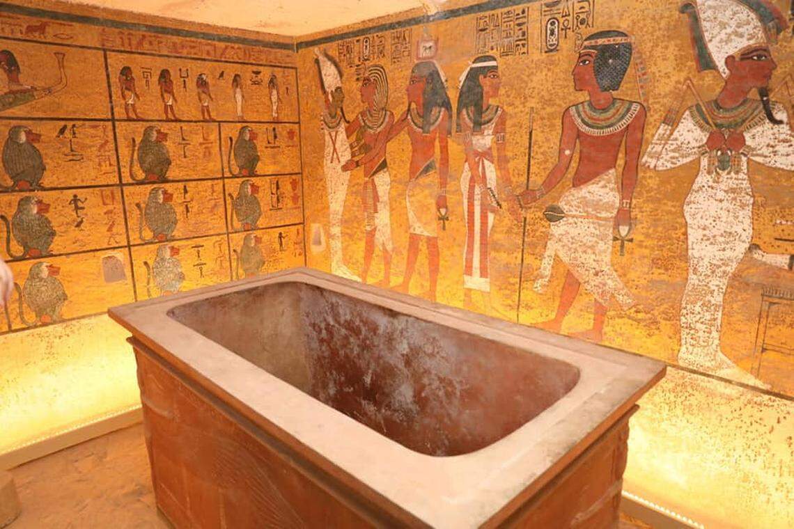 The inner room of King Tutankhamen’s tomb.