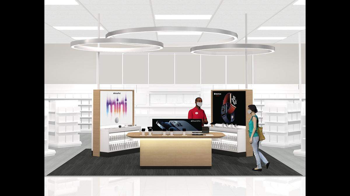 Apple shops are set to open in 17 Target stores this month, Target said Thursday.