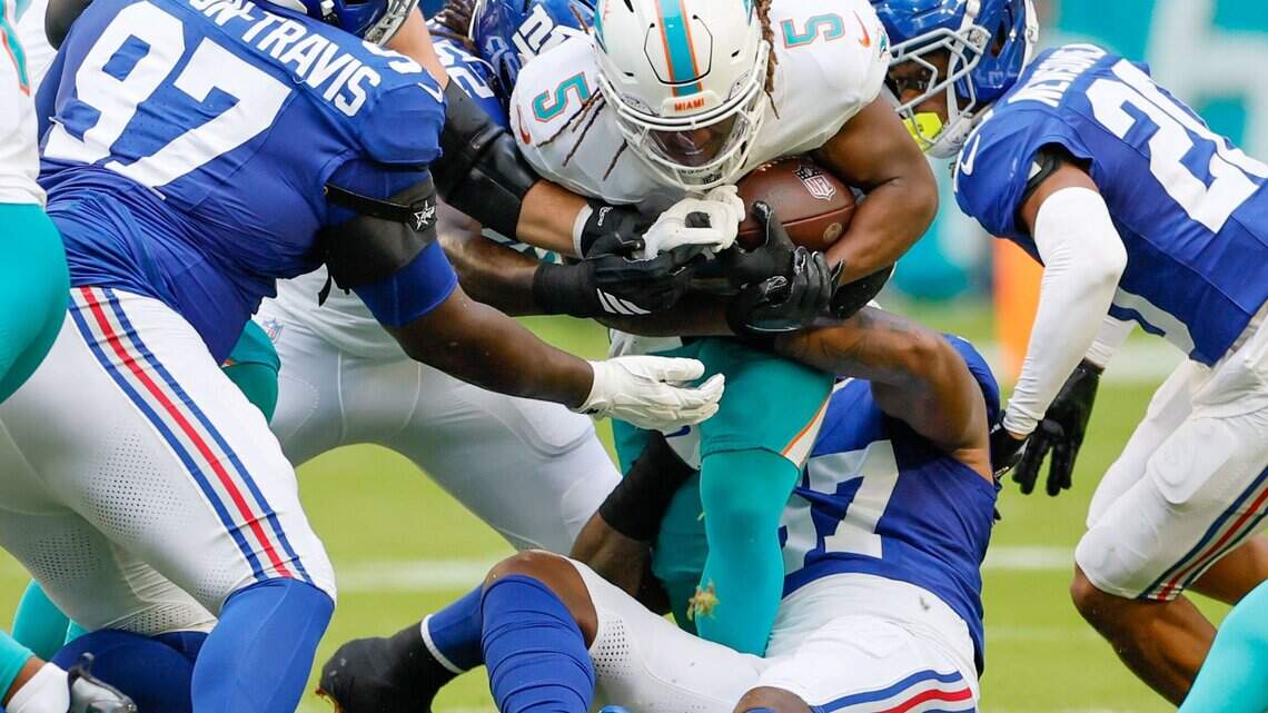 Dolphins’ Hafley addresses running back situation, key personnel issues, injuries