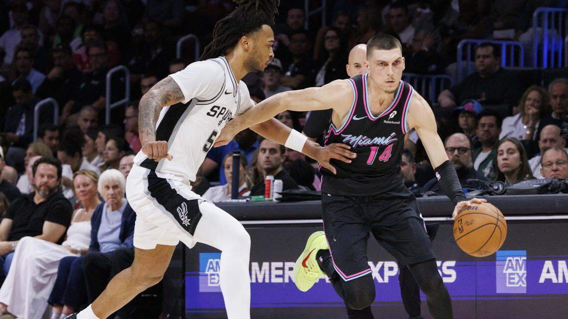 Heat ‘let go of the rope,’ crushed by Spurs at home for fifth straight loss. Takeaways from loss