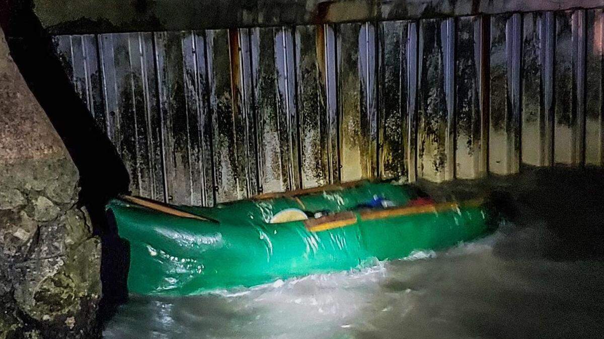 Five Cuban migrants made landfall in Key West on Oct. 26, 2021, on this homemade raft, U.S. Border Patrol said.