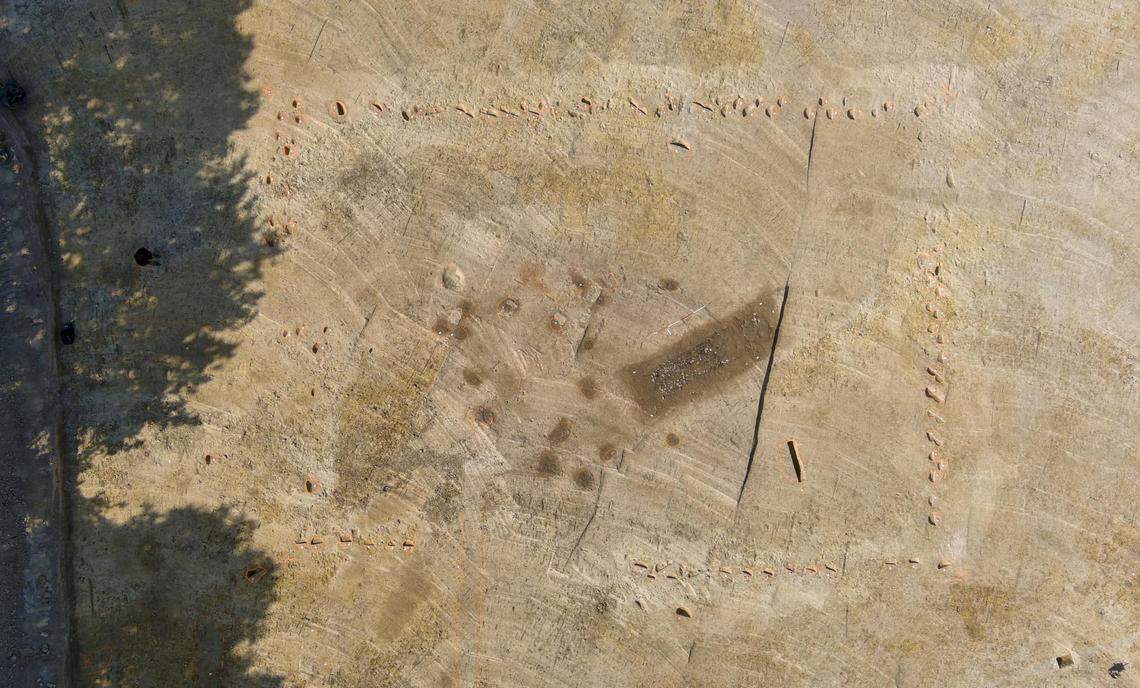 The cremation cemetery as seen from above.