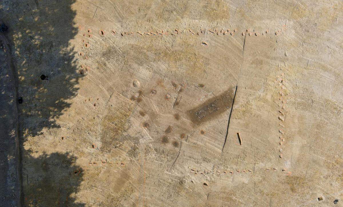 The cremation cemetery as seen from above.