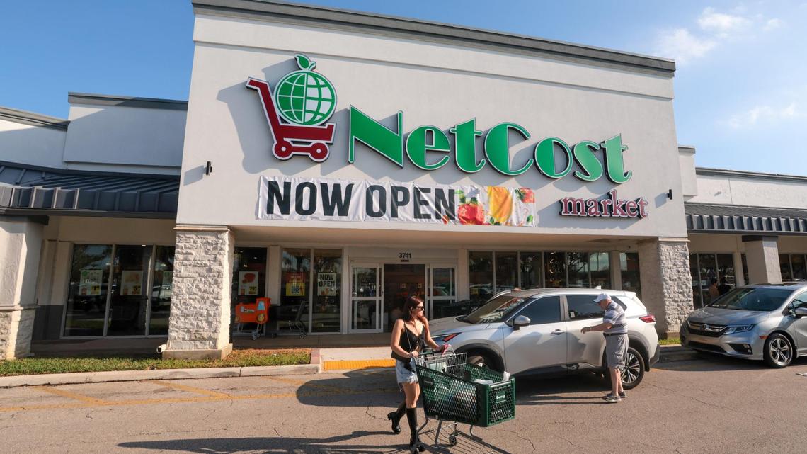 A view of the main entrance to NetCost Market in Hollywood, Florida, on Thursday, Dec. 19, 2024.