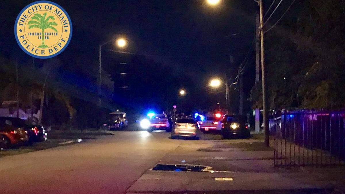 Miami police tweeted this image of a Liberty City street Friday night, July 20, 2018, as they searched for a man who tried to rob two men as they were doing mechanical work on a car. One of the victims was shot multiple times.
