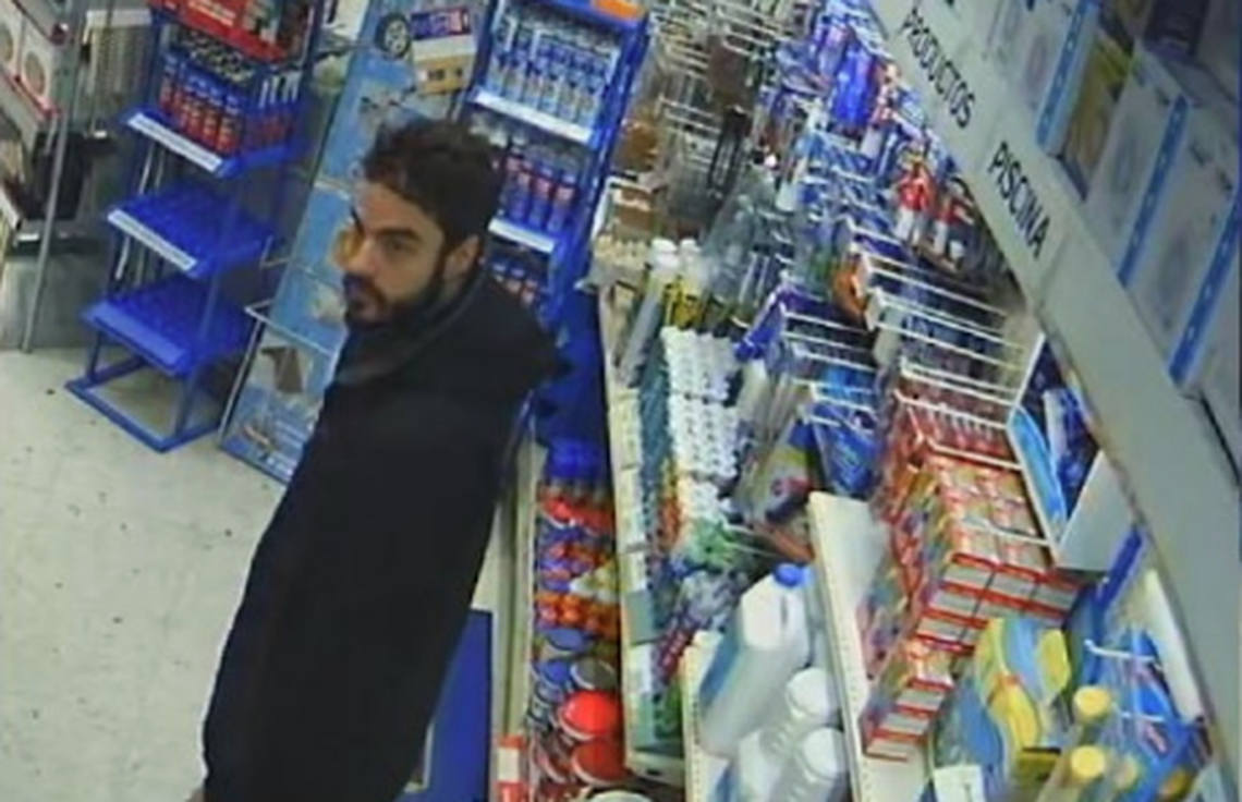 David Knezevich was spotted in video footage purchasing materials from a Madrid hardware store that may have been used in his wife’s kidnapping, according to the FBI.