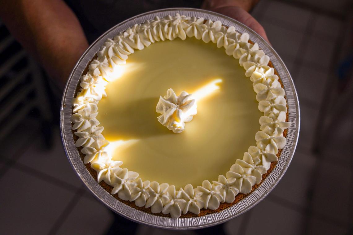 A Key lime pie from Fookem’s Fabulous, the pie company created by Joshua Abril of Coconut Grove.