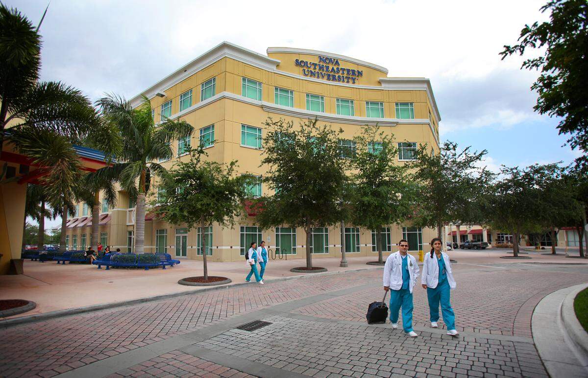 Nursing students at Nova Southeastern University’s Miami campus.