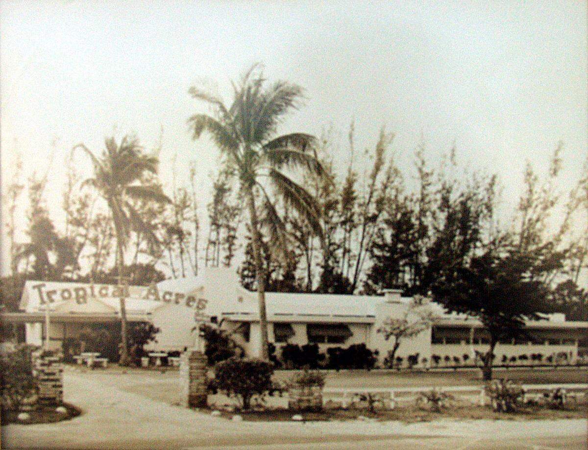Tropical Acres restaurant as it looked circa 1949, when the steakhouse first opened at 2500 Griffin Rd.
