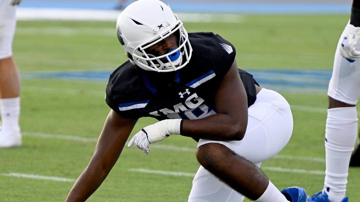IMG Academy Jayden Wayne (18) during their game with Miami Central Senior High School in Bradenton, Friday, Feb. 28, 2020.(Photo/Chris Tilley)