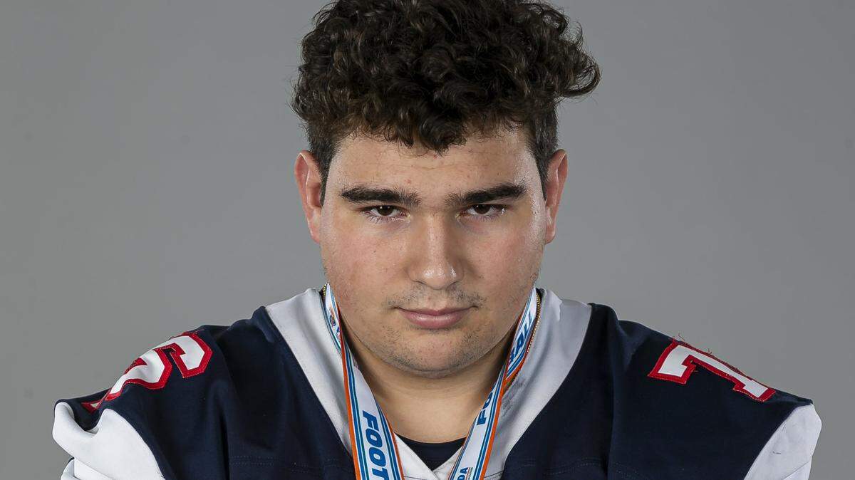 Ryan Rodriguez, Christopher Columbus High School, Football. All-Dade players photographed at the Miami Herald and el Nuevo Herald studios in Doral, Florida on Friday, January 15, 2020.
