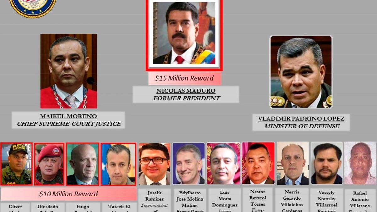 A Cartel of the Suns organizational chart produced by the U.S. Justice Department.