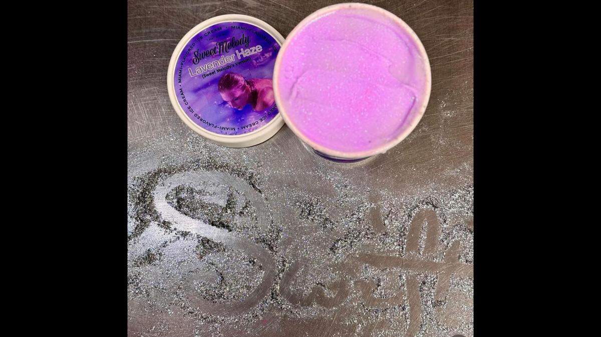 Sweet Melody Ice Cream created a Lavender Haze honey-lavender ice cream in honor of Taylor Swift’s album “Midnights.” Now, owner Mike Romeu is creating a special flavor for the release party for “The Tortured Poets Department.”