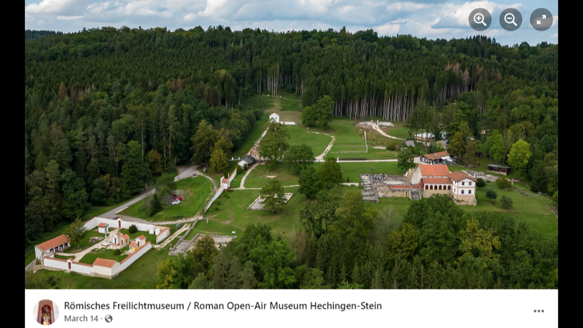 An open-air museum was built on the site of an ancient Roman estate in Stein, Germany.