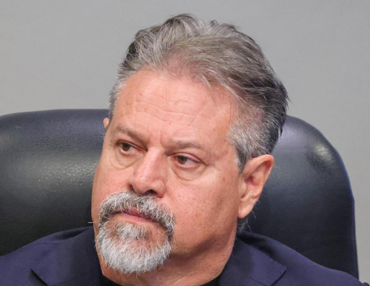Commissioner Miguel Angel Gabela attends the commission meeting on Thursday, April 24, 2025, in Miami.