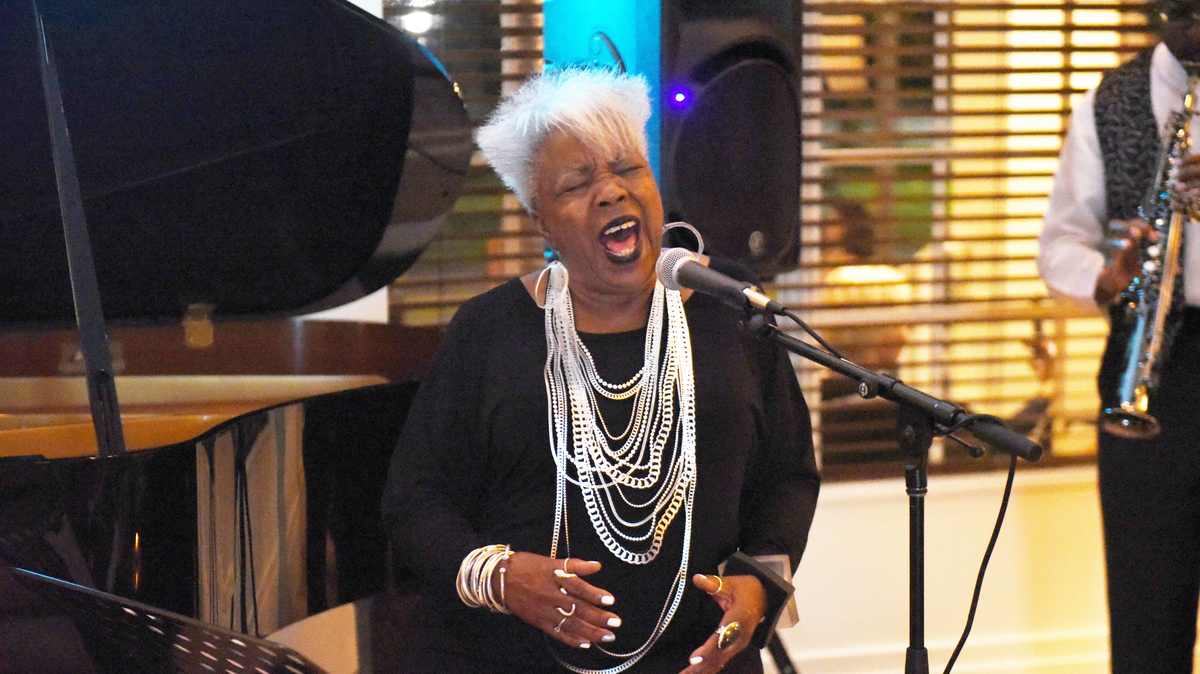 Carole Ann Taylor, jazz singer as well as a business and civic leader, at The Betsy Hotel .
