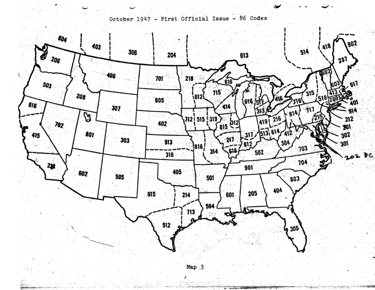 The 305 area code was one of the first 86 codes created through the National Numbering Plan in 1947. It was used by all of Florida.