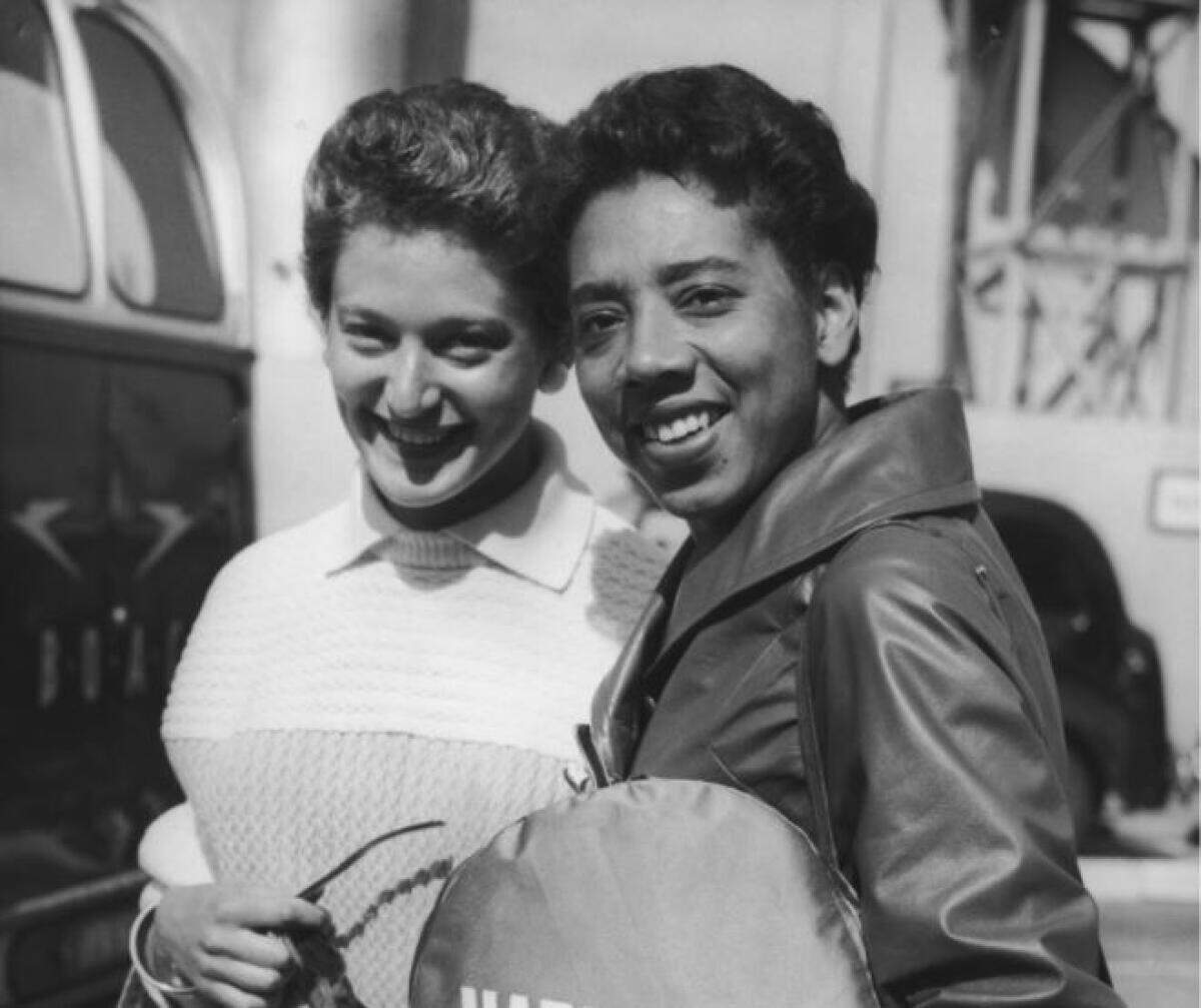 Angela Buxton and Althea Gibson won the women’s doubles championship at Wimbledon on July 7, 1956.