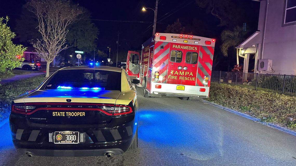 The driver sat in the ambulance and drank the rest of his beer as troopers watched, according to the Florida Highway Patrol.