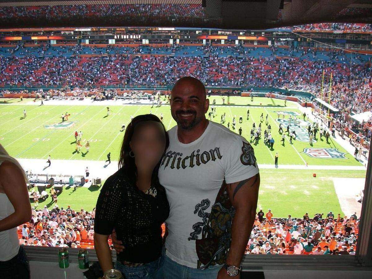 David Coriaty inside the suite at Hard Rock Stadium, where the businessman wooed would-be investors.