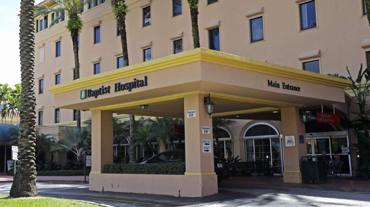 A view of the Baptist Hospital, at 8900 North Kendall Dr. on Thursday, March 12, 2020.