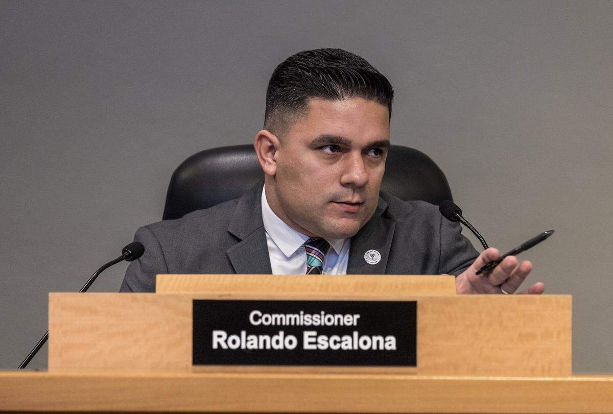 Miami Commissioner Rolando Escalona speaks during his first Miami City Commission meeting, on Thursday, Jan. 8, 2026.