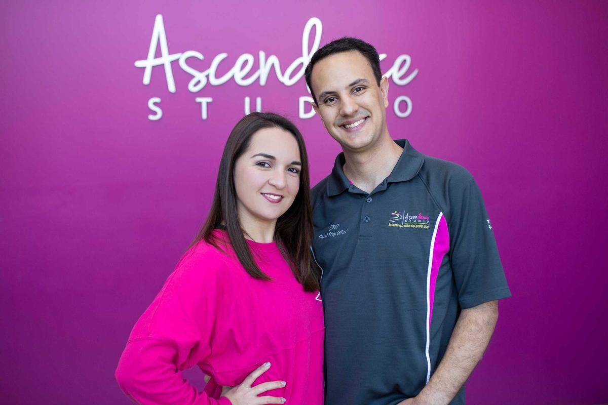 Valentina Bagala and her husband, Rafael Savino, owners of Ascendance Studio in Doral.