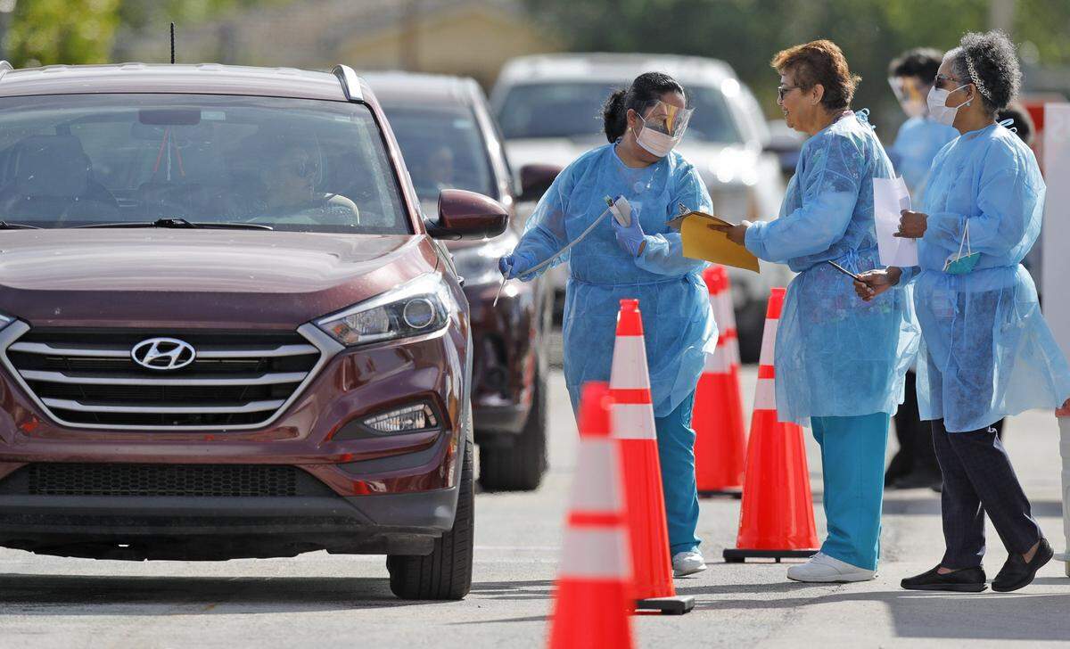 Community Health of South Florida, Inc. (CHI) begins drive through testing for Coronavirus COVID-19 at its Doris Ison Health Center, 10300 SW 216 Street on Wednesday, March 18, 2020.