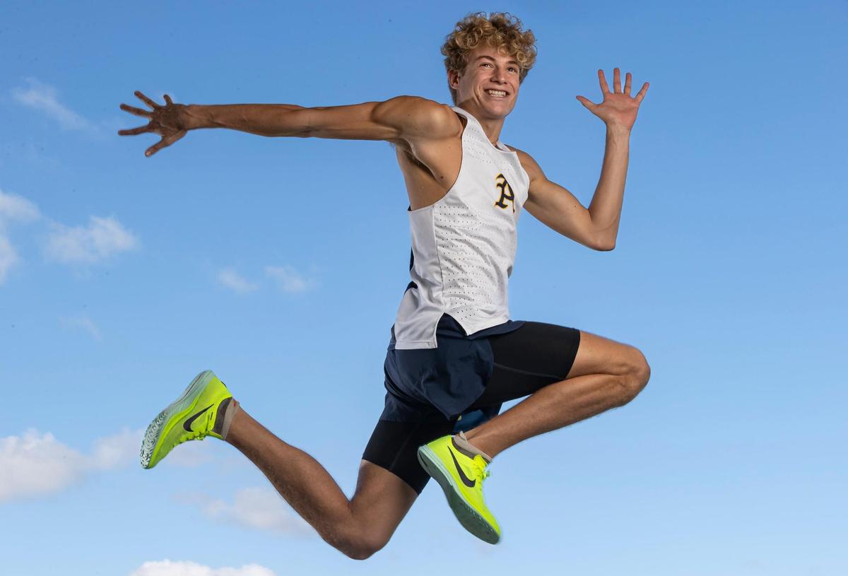 Anthony Herrera, St. Thomas Aquinas High School, Cross Country. All-Broward players photographed at Brian Piccolo Sports Park on Thursday, Dec. 8, 2022, in Cooper City, Fla.