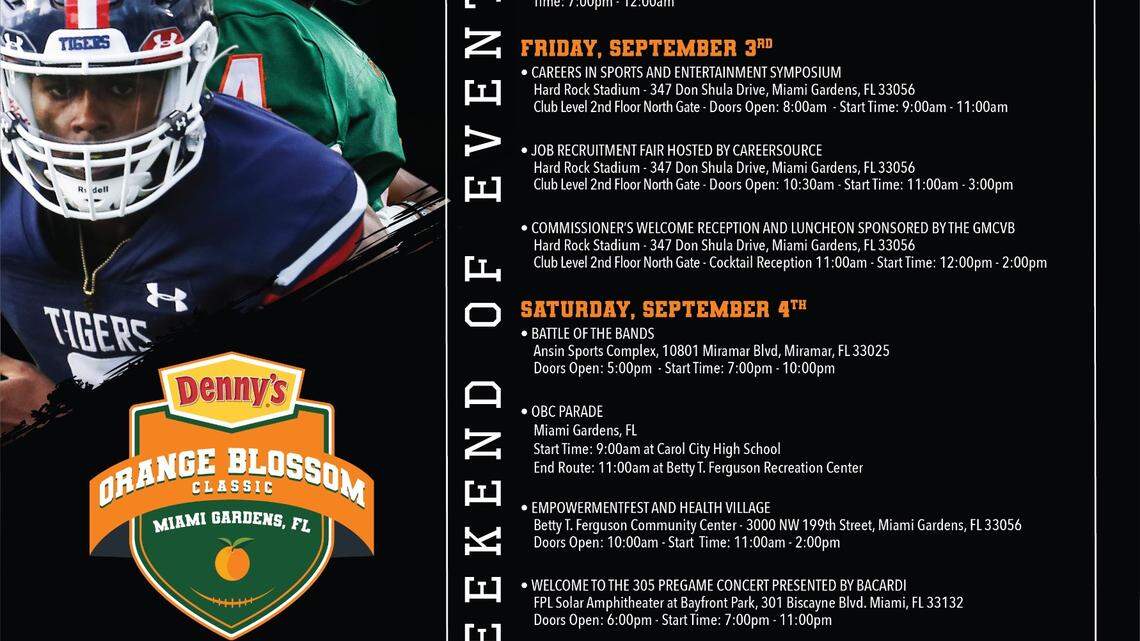 The Orange Blossom Classic is more than a football game. Here’s a schedule of events