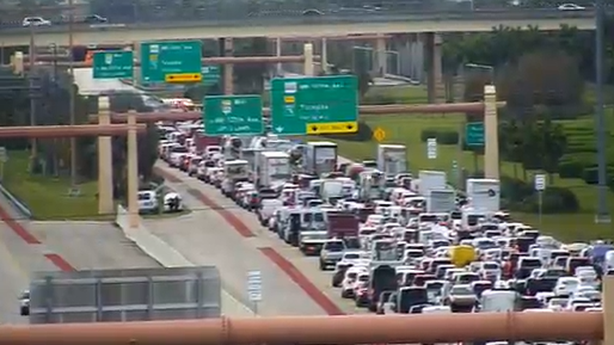 A school bus carrying 50 students crashed on the Dolphin Expressway in Miami-Dade County on Feb. 16, 2023.
