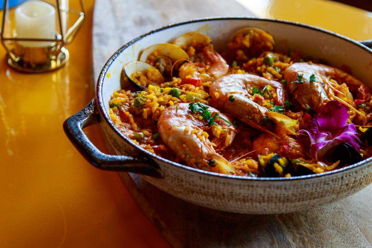 Paella is also on the menu.