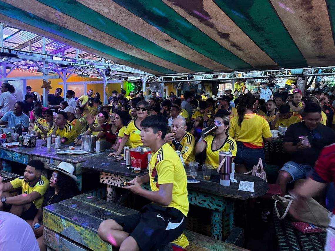 Fans gather at Gramps in Wynwood to watch the Copa America final on Sunday, July 14, 2024.