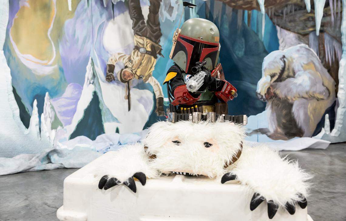 Dominic Maher, 6, cosplays as Boba Fett from Star Wars during Florida Supercon 2024 at the Miami Beach Convention Center on Saturday, July 13, 2024, in Miami Beach, Fla.