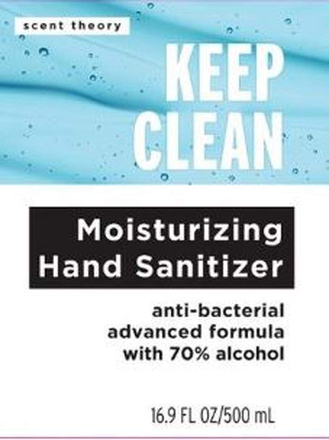 Scent Theory Keep Clean hand sanitizer was sold at Walmart and other stores.