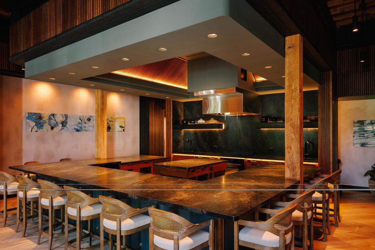 The chef’s counter at Emelina in West Palm Beach.