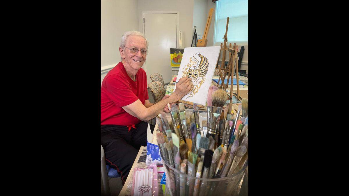 During the pandemic, Vi resident Hank Solomon, 83, decided to try painting for the first time.