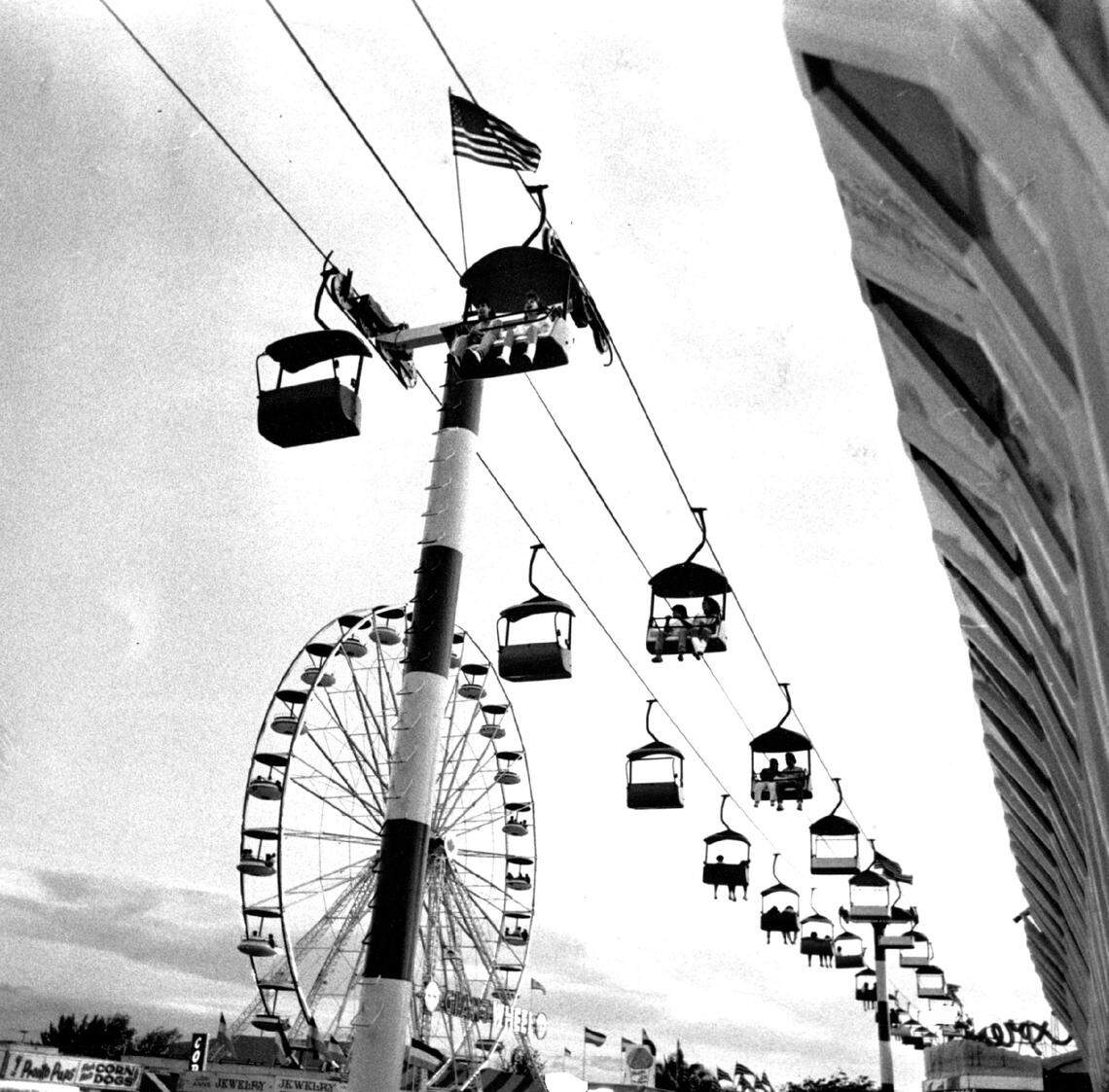 The fair midway in 1988.
