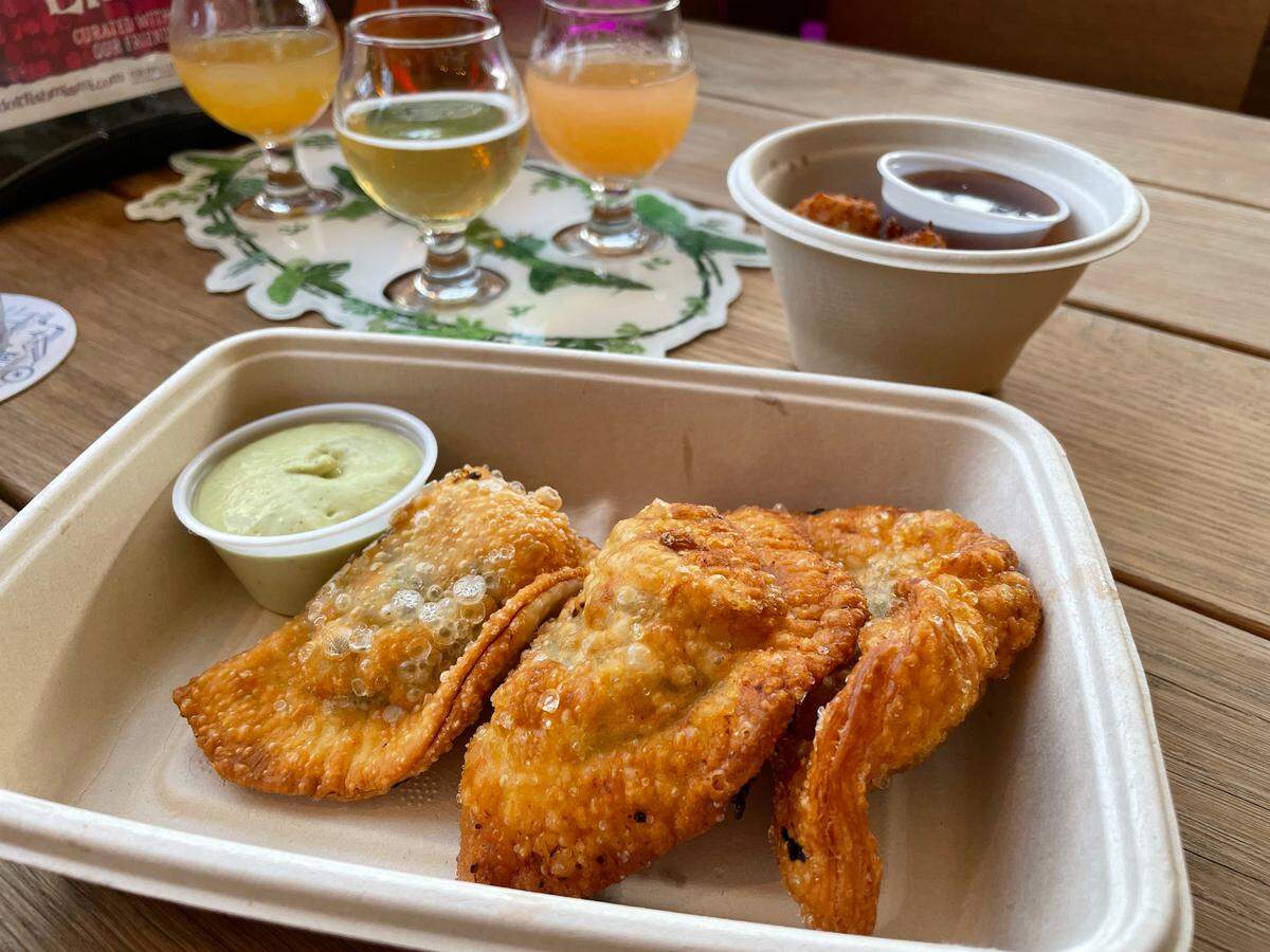Curry beef empanadas at Dogfish Head Miami