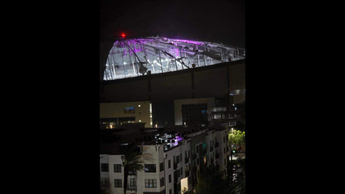 Hurricane Milton rips off Tropicana Field’s roof after landfall. Look at catastrophic damage