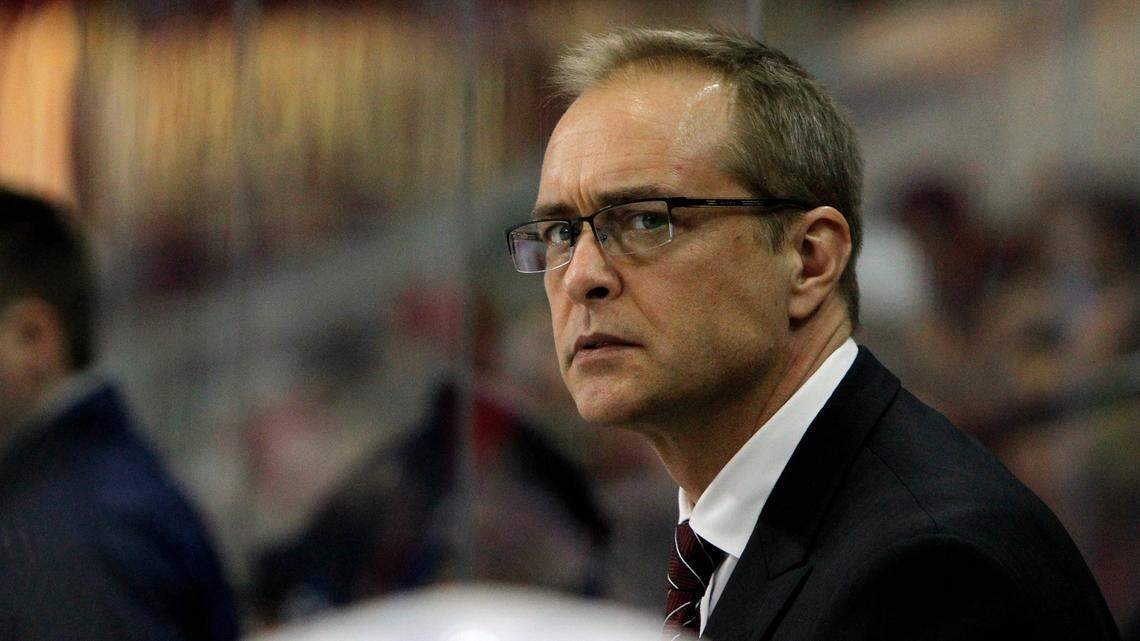 Former Winnipeg Jets head coach Paul Maurice, pictured, is being hired by the Florida Panthers to replace interim coach Andrew Brunette, according to various media outlets.
