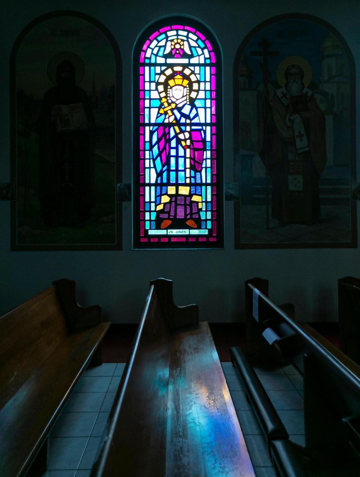 An inside view of St. Nicholas Ukrainian Orthodox Church in Cooper City.